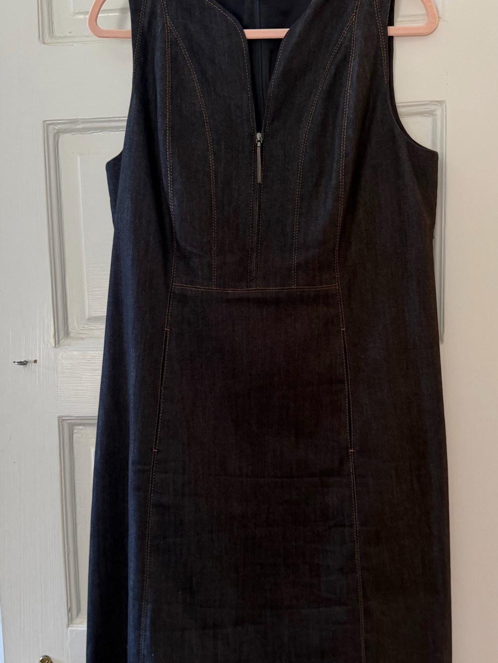 Elie Tahari Dark Denim Midi Dress